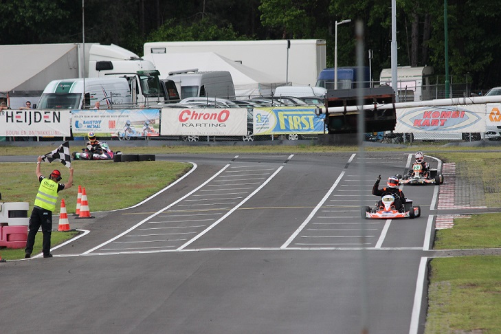als eerste over de finish